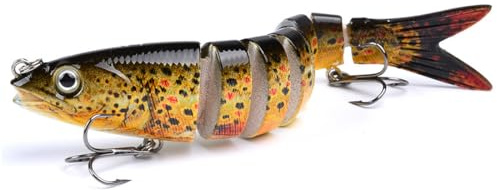 Accessori per la pesca Esca per la trota Esca per il pesce persico, per il luccio, in gomma per la pesca Wobbler, Wobbler a più snodi Modello A