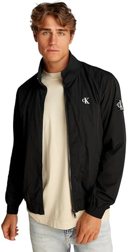 Calvin Klein Uomo Giacca a Vento Unpadded Harrington con Colletto alla Coreana, Nero (Ck Black), XS