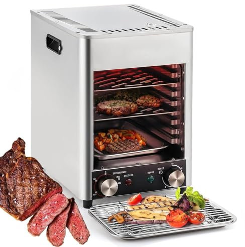 Forno per bistecche commerciale, griglia automatica per bistecche, macchina per bistecche ad alta temperatura da 1700 W, forno per noodle, macchina per bistecche automatica senza fumo