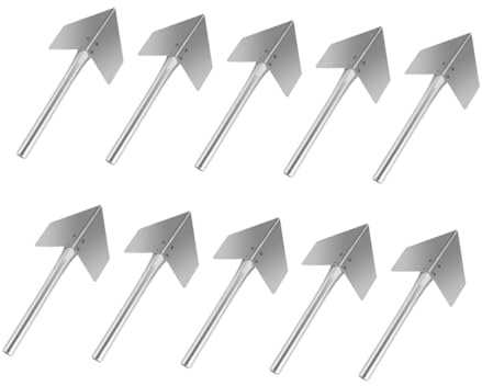 DOITOOL Cazzuola Angolare per Cartongesso e Muratura in Acciaio Inox 90 Gradi Impugnatura Antiscivolo, Set da 10 Pezzi per Stuccatura e Rasatura Muri, Attrezzo Professionale per Angoli