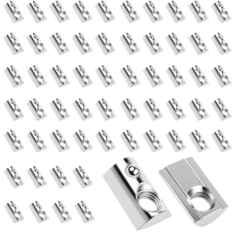 Piastre scanalate M8, 60 pezzi, per profilo in alluminio 40 x 40 cm, con scanalatura a sfera 8, per stampante 3D, CNC 40, profilo in alluminio