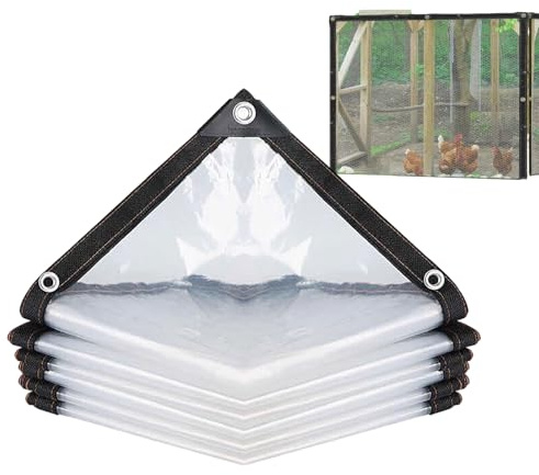 Bâche De Terrasse Transparente – Feuille Transparente En PVC 150 X 200 Cm, Couverture Extérieure Imperméable, Panneau Transparent Robuste, Protection Contre Les Intempéries De Jardin | Protection D'en