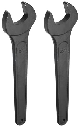 QUARKZMAN 2 Stück Einseitig Offener Maulschlüssel 41mm Verdickter Werkzeugschlüssel Aus Kohlenstoffstahl Für Autoreparatur Und Möbelmontage Schwarz