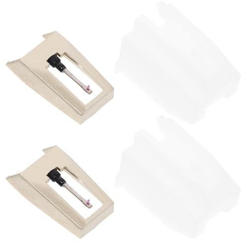 BESPORTBLE 2 Pezzi Puntine di Ricambio per Giradischi Aghi per Vinile Compatti e Leggeri Facili da Sostituire per Accessori Giradischi e Fonografi per Migliorare la Qualità Sonora