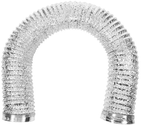 Cabilock Tuyau d'évacuation d'air flexible 180 mm 3 Film d'aluminium Tuyau d'air flexible résistant à la température Double couche de ventilation pour climatisation, sèche-linge, hotte aspirante