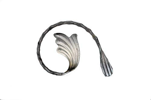 UHRIG Arco decorativo in ferro battuto in acciaio forgiato, ornamento in ferro per recinzioni, ringhiere e molto altro ancora (H: 150 mm x 100 mm, da 12 x 6 mm)