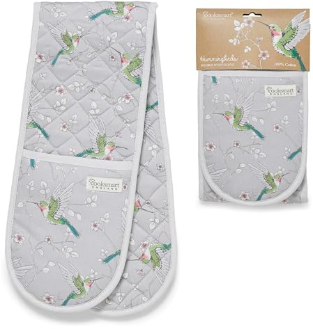 Cooksmart Hummingbirds Double Oven Gloves