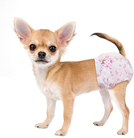 Dono Disposable Dog Diapers Female, Super Absorbent Doggie Diaper, Rapid-Dry Gel Technology Puppy Diapers, Leak-Proof Fit for Cat Doggy in Heat, Excitable Urination, Incontinence, XX-Small