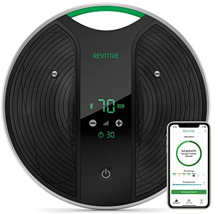 NEUER und VERBESSERTER Revitive Medic Coach mit App Durchblutungs-Stimulator - Maximale, medikamentenfreie Bein- und Knieschmerzlinderung, jetzt auch mit gezielter Knieschmerztherapie inklusive