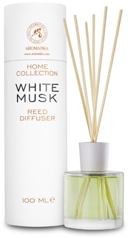 Diffuseur de Parfum Musc Blanc 100 ML - Arôme Propre - Fragrance Fraîche et Durable - Desodorisant Maison - Assainisseurs de Air - Aromathérapie - Maison - Club - Restaurant - Boutique