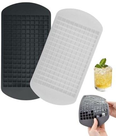 JEXOWIQ Stampi per ghiaccio,2 Pezzi Mini Cubetti di Ghiaccio in Silicone, per Cucina, Bar, Feste, Cocktail, Caffè, Vino, Birra, Riutilizzabile,Ghiaccio 1 x 1 cm,per 160 Cubetti di Ghiaccio