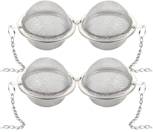 4pcs Tea Strainer, Fine Mesh Tea Infuser and Loose Tea Infuser and Tea Strainers for Loose Tea Ideal for Steeping and Tea Filter