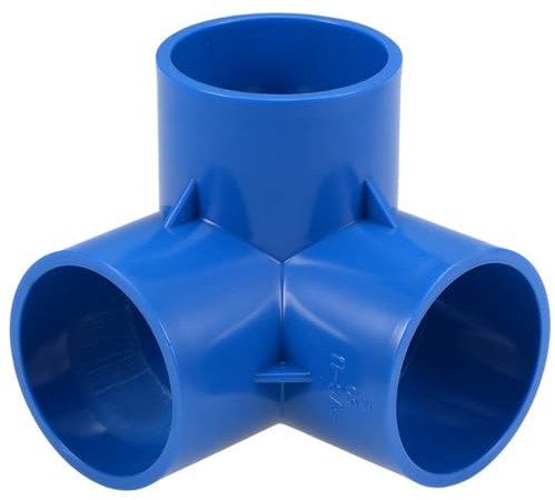 TOP-VIGOR 2 piezas de accesorios de tubería de PVC de 3 vías de 50 mm, accesorios de conector de esquina deslizante en T, junta de codo de plástico en ángulo recto para riego de tuberías de PVC, color