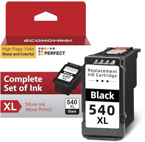 540 XL Ink Cartridges Black, High Yield PG-540 XL Printer Ink Replacement for Canon 540 Ink Cartridges, for Pixma TS5150 TS5151 MG3600 MG3650 MG3650S MG4200 MG4250 MG3250 MG3550 (1-Pack)