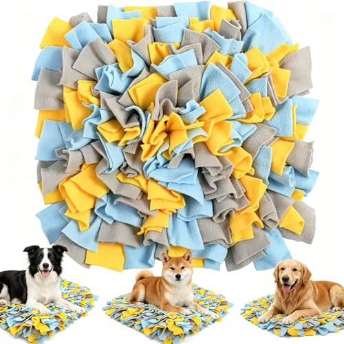 Snuffle Mat for Dogs, Dog Snuffle Mat for Mental Stimulation, Encourage Pets to Use Their Natural Foraging Skills and Slow Feed, Relieve Boredom, Interactive Dog Toys for Small Medium Large Dog