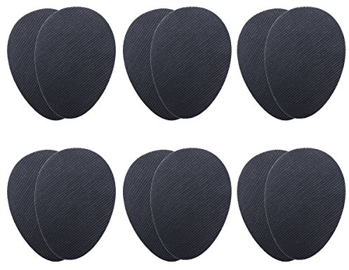 BESTOMZ 6 paires de semelles auto-adhésives à talons hauts en caoutchouc anti-dérapant patins de chaussures autocollants antidérapant poignées chaussures pour hommes et femmes (noir)