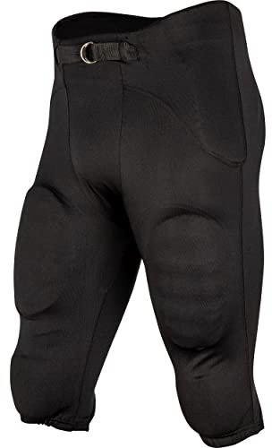 CHAMPRO boys With Built-in Pads Safety Integrated Football Polyester Practice Pant, Black, XX-Large US