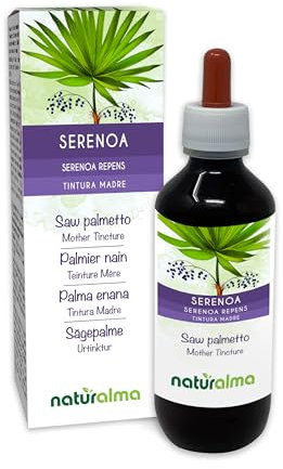 Palmier nain ou Palmier de Floride (Serenoa repens ou Sabal serrulata) fruits Teinture Mère sans alcool Naturalma - Extrait liquide gouttes 200 ml - Complément alimentaire - Végétalien ou végan