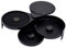 3 Tier Bar Rimmer Rotating Trays, Salt Sugar Lemon Juice Rim for Cocktail Bartender for Margaritas Martini, Plastic