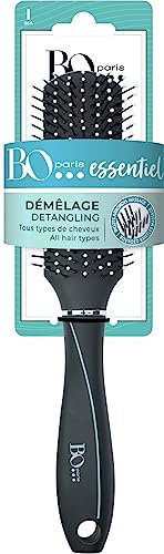 Bo...Paris - Brosse Cheveux avec Picots arrondis - Brosse Cheveux Effet Massage - pour Tous Types de Cheveux - Idéal pour Le lissage des Cheveux - Lot de 1