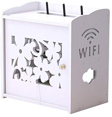 Generic Set-Top-Box Regal Router Aufbewahrungsbox Holz Kunststoff Wandhalterung Brandschutz Mehrschichtige Aufbewahrung