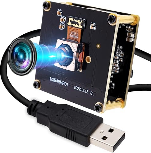 ELP 48MP USB Kameramodul Schnelle Autofokus USB Kamera Keine Verzerrung 70 Grad Objektiv Webcam UVC USB2.0 Industriekamera 8000 * 6000 USB Kamera für Laptop PC Jetson NA