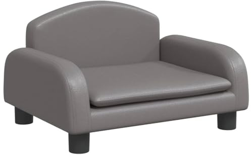 vidaXL Canapé pour Enfants Gris 50x40x30 cm Similicuir, Mini canapé, Mini canapé-Chaise, Mini canapé pour Enfants, canapé de Salle de Jeux
