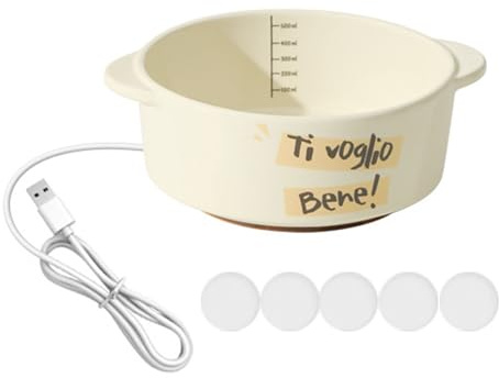 Maciun Gamelle d'eau chauffée pour chiens, anti-gel, abreuvoir pour chiens, chats, lapins, oiseaux, poules