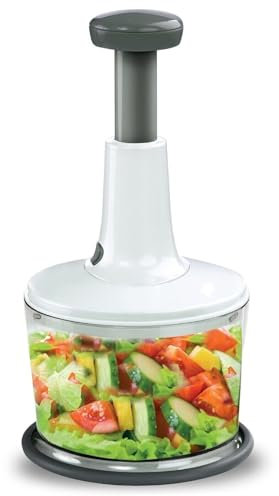 Unibos Large Hand Manual Food Chopper, Express Hand Held Chopper, Large 8.5-Cup, Chop & Cut Fruits, Vegetables, Herbs, Onions