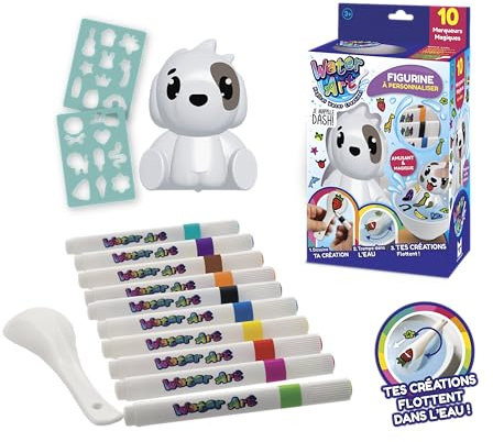 Water Art - Donnez Vie à Vos Dessins grâce à ce kit Water Art - Dessinez et trempez la Figurine - Coffret avec feutres - Loisirs et Créatifs - A Parti de 3 Ans