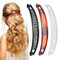 3 Stück Bananenspange Haare, Banana Clip, Retro Weibliches Haar Accessoire Haarkamm, Bananen Haarspangen Damen Dünnes Frisur, Groß Banana Hair Clip, für Lockiges Oder Glattes Haa Frauen und Mädchen