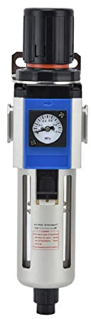 Air Compressor Filter Compressed Air Filter Regulator Pressure Regulator Water Oil Separator with Gauge Accessory (GFR300 10)