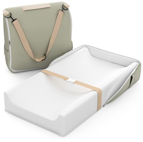 Sofoliana Baby Changing Pad, Portable Changing Pad with Waterproof Lining, Converts to Backpack for Easy Travel, Leather Surface and Cotton Changing Table Pads for Dresser Top