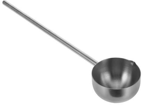 BESPORTBLE Cuchara De Sopa Mango Cucharón De Acero Inoxidable Práctica y Duradera Para Calentar Aceite y Agua