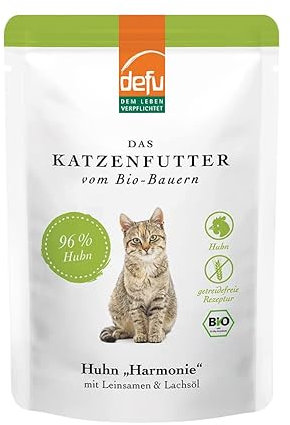 defu Katzenfutter | 12 x 85 g | Bio Huhn Harmonie Nassfutter | Premium Bio Katzenfutter | Pate für Katzen
