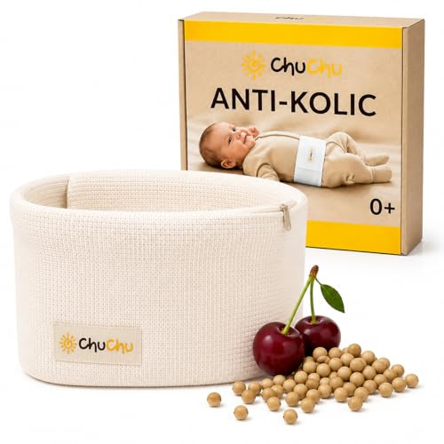 Cinturón térmico para bebés anticólicos, con cojín de huesos de cereza, 100% algodón para recién nacidos