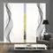 Home Fashion 4er-Set Schiebegardinen OPALIA, 4X 245 x 60 cm inkl. Zubehör, Farbe:grau