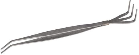 HERCHR Rastrello a Mano in Acciaio Inossidabile,Mini Rastrello da Giardino,Rastrello per Fiori,Strumento Bonsai,Strumento di Scavo,Pinzetta per Radici da Giardino Rastrello per Prati da Giardinaggio