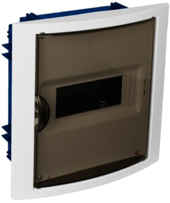 Cuadro eléctrico empotrar pladur 8 elementos marco blanco y puerta fumé SOLERA 5108PFHGW