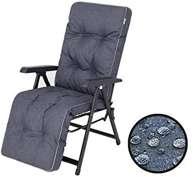 HOBBYGARDEN Stuhlauflagen Ilona Stuhlkissen Gartenstuhlauflage Gartenstuhl Stuhl Garten Gartenpolster Polster Auflagen Gartenliege Liege Stillplatz Liegeplatz Platz Still