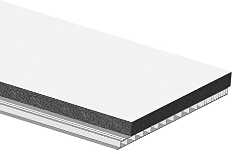 NOBILY PVC Rolladenkastendeckel Kastendeckel Rolladendeckel Rolladenkasten Rolladen Jalousie Kasten Deckel Klappe weiß 220mm x Länge 1950mm