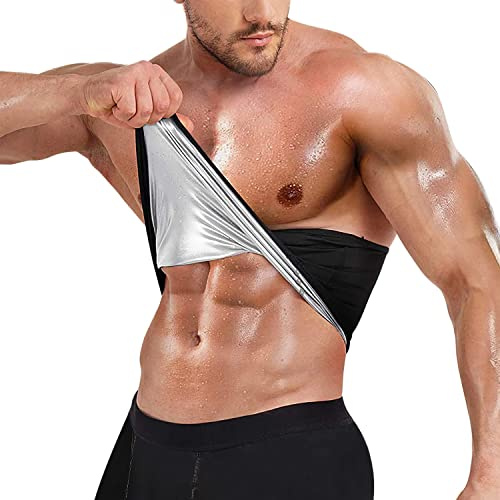 KUMAYES Fascia Addominale Dimagrante Uomo Cintura Regolabile Allenamento Sauna di Neoprene Fascia Snellente Waist Trimmer (XXL, Nero)