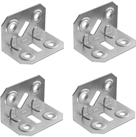 Evotrade Piastra da giunzione per mobili in legno Fai da te Dritte/Angolari (Piegata 40x25mm)