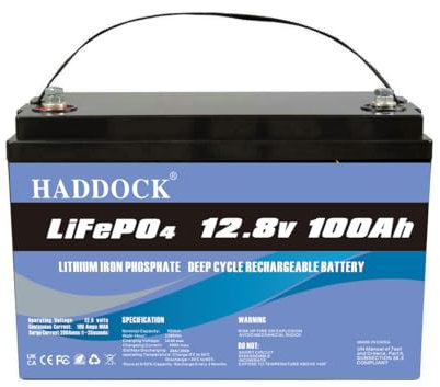 LiFePO (12V)- LiFePO4 Battery 12V 100Ah Lithium leisure battery, Lithium Iron Phosphate Battery 5000 deep cycle, for RV, Marine, Boat, Solar System,mobility scooter
