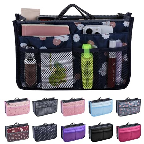 JJPRIME - 1x [à Compartiments Multiples] Organisateur De Sac De Voyage, Sac De Rangement pour Cosmétiques, 28,5 x 18,5 x 10cm