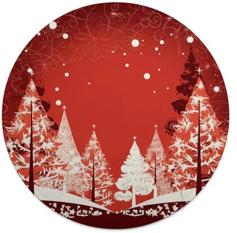 Rundes Strandtuch, einfacher Schneeflocken-Baum, bedruckte Reisedecke, personalisierte Decke, Yoga-Decke, Mikrofaser-Strandtuch, dicke Tischdecke, Unisex