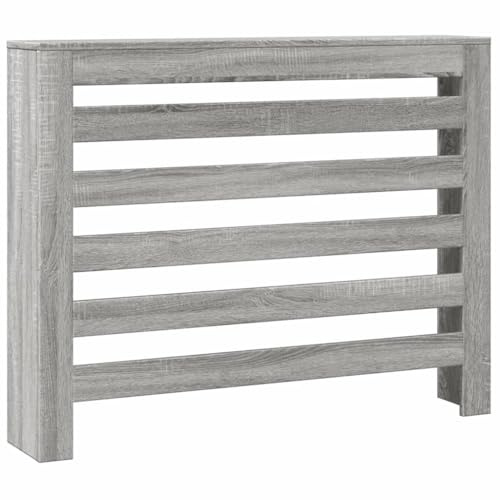 vidaXL Cache-radiateur Sonoma Gris 104x20x82 cm Bois d'ingénierie, Bouchon de radiateur, Cache-radiateur Haut, radiateur à Profil réduit
