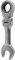VOANZO Chiave a cricchetto ad Anello con Testa Flessibile da 15 mm, Chiave combinata a cricchetto ad Angolo Corto, dentatura fine, utensile in Acciaio al Cromo vanadio per Meccanici