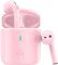 THREE PEACHES Wireless Earbuds, Earphones with HiFi Stereo Deep Bass In Ear Buds, Bluetooth 5.3 Headphones with ENC Noise Cancelling Mic,Wireless Headphones Mini Ultra Light-Pink