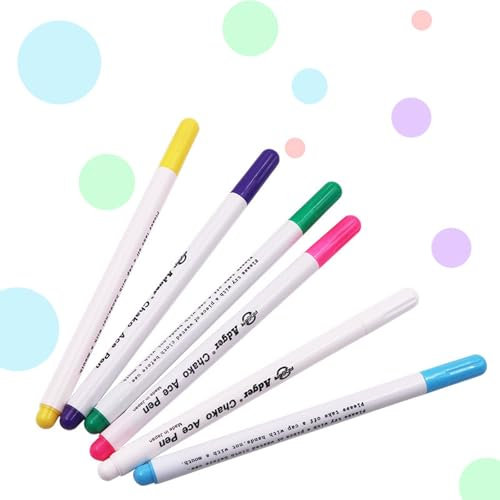Femnow Trickmarker Stoff, Schneiderkreide, Trickmarker Nähen Zubehör, Kreidestift Nähen, Schneiderkreidestift für Kleidungsstücken Schneiderei Nähen Handarbeiten (6 Farben)